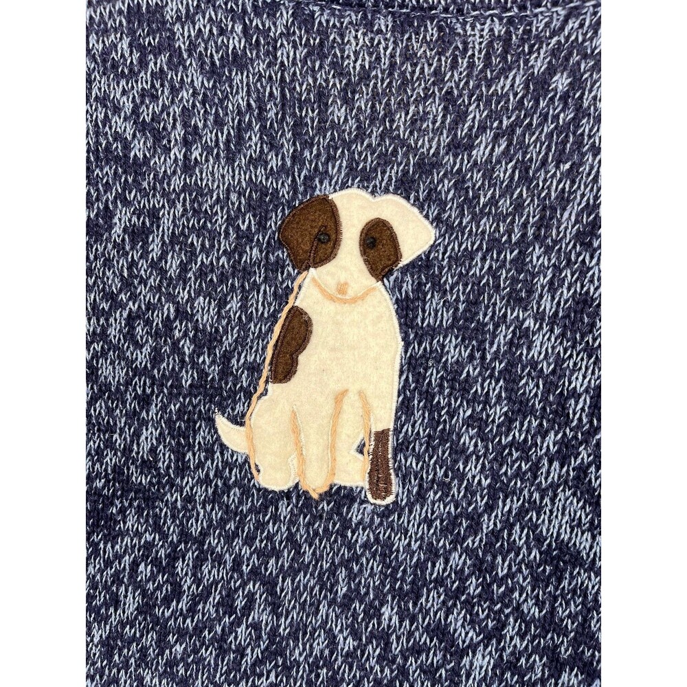 Bobbie Brooks Womens Cotton Knit Vest 26W Applique Fall Dogs Novelty Whimsical - Picture 11 of 13
